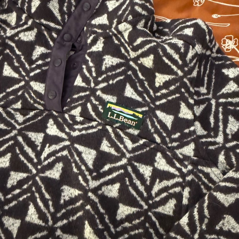 L.L.Bean Patterned Fleece Pullover - image 2